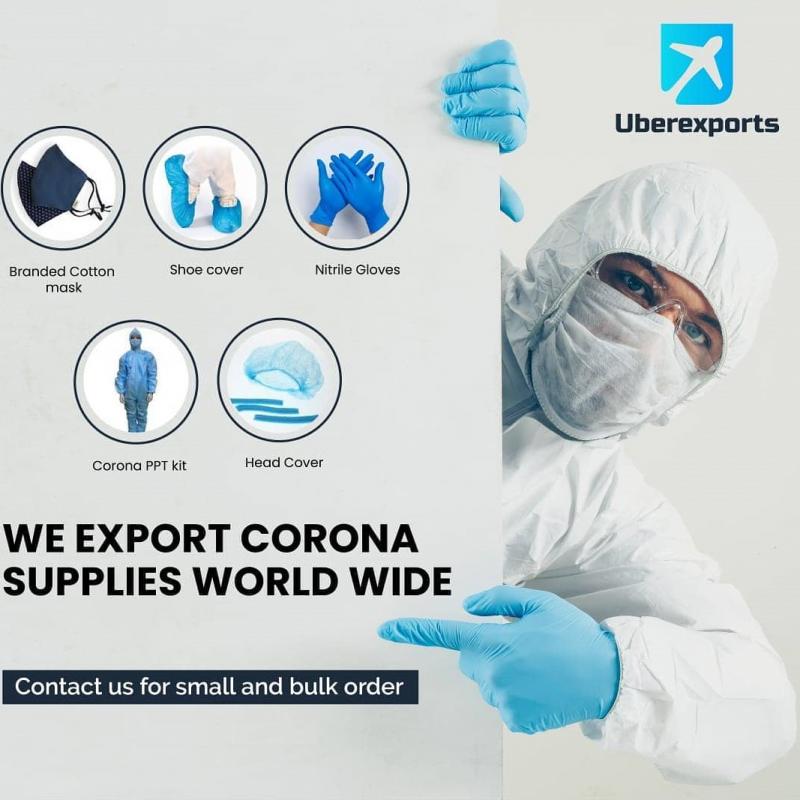 Одноразовые нитриловые перчатки купить оптом - компания Uberexports | Индия