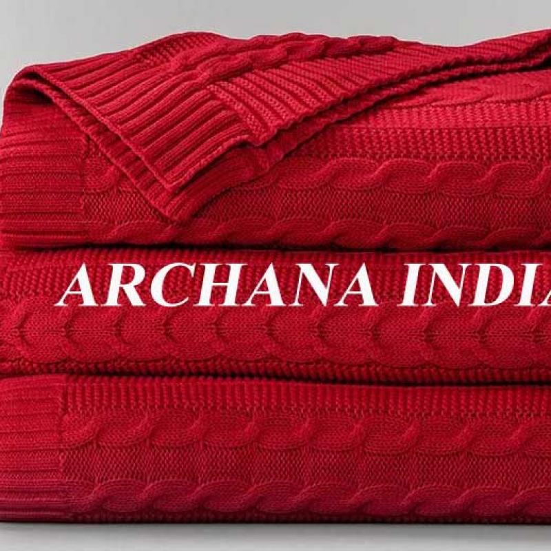 Вязаные пледы купить оптом - компания ARCHANA INDIA | Индия