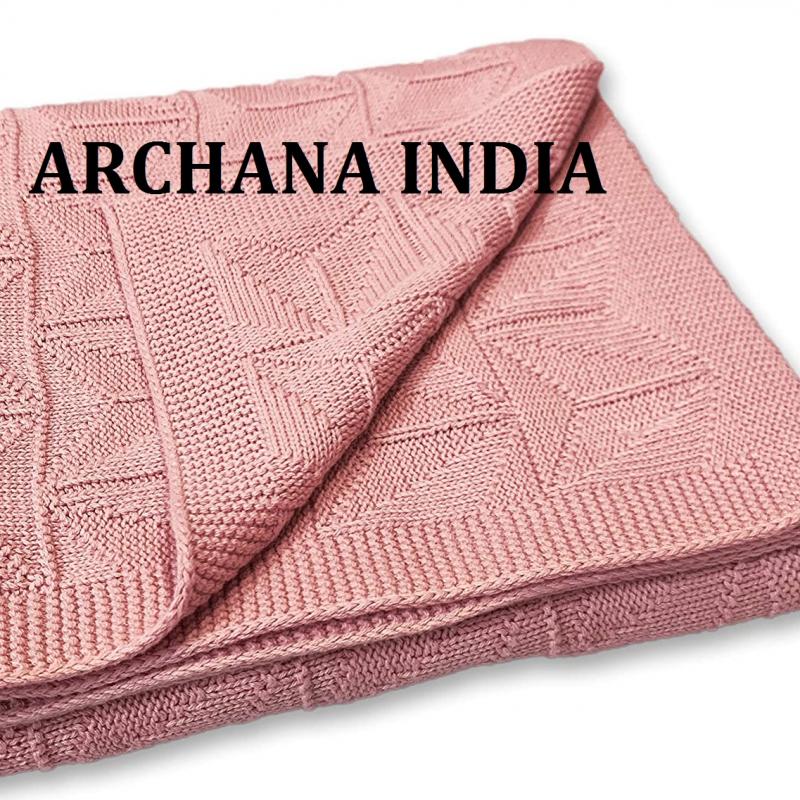 Knitted Throw Blankets buy wholesale - company ARCHANA INDIA | India