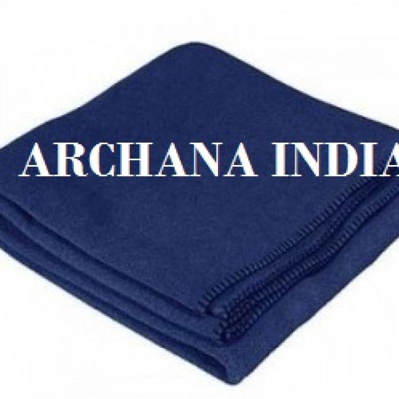 Синие шерстяные пледы купить оптом - компания ARCHANA INDIA | Индия