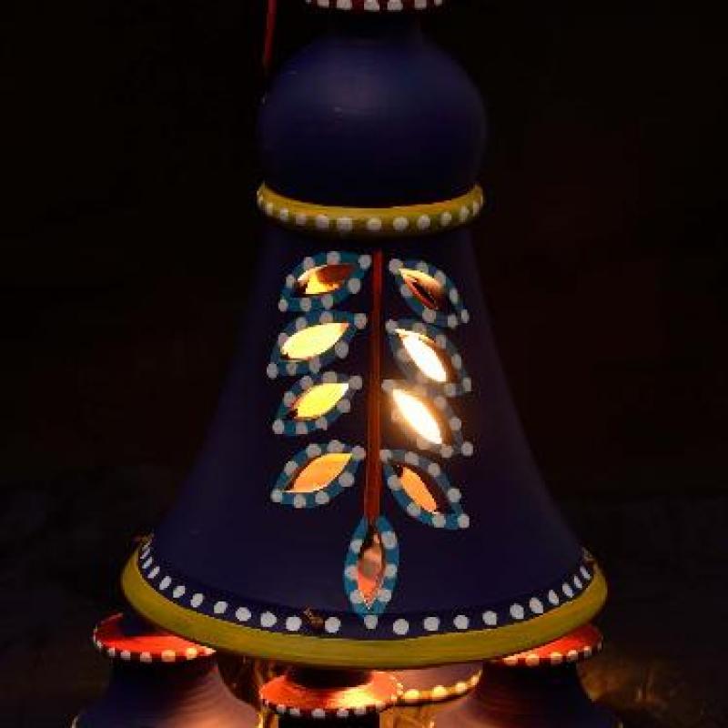 Подвесные светильники c колокольчиком расписанные вручную купить оптом - компания Karru Krafft | Индия