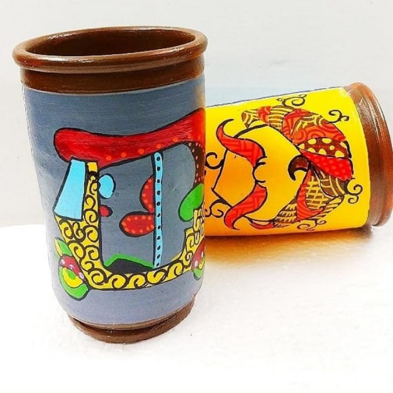 Hand Painted Lassi Cups buy wholesale - company THe Handicraft Stores | India