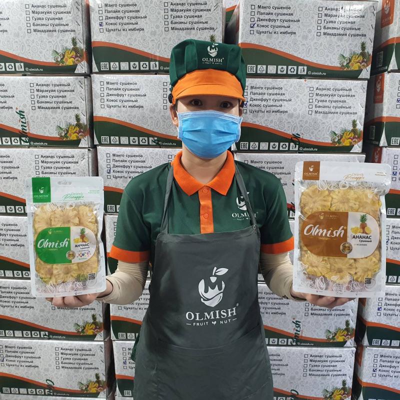 Сушеный Ананас Оптом с завода Вьетнама купить оптом - компания Olmish Asia Food Co.Ltd | Вьетнам