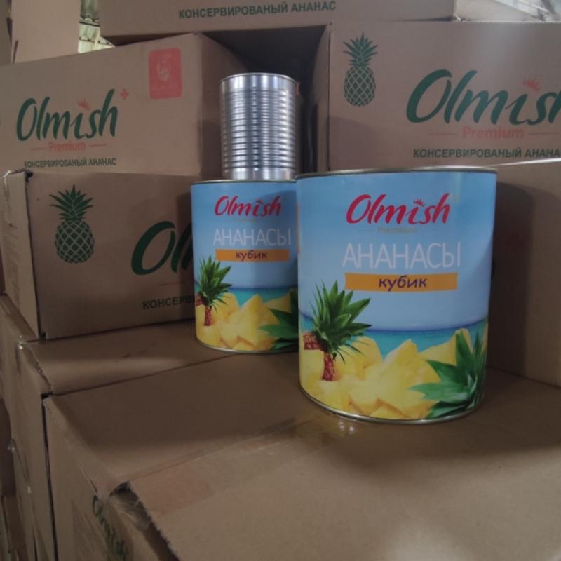 Ананас Кубик 5*5 мм консервы Оптом с завода Вьетнама купить оптом - компания Olmish Asia Food Co.Ltd | Вьетнам