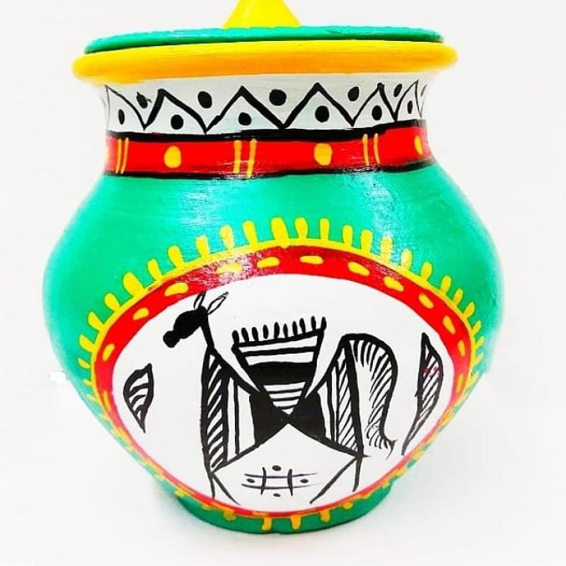 Handmade Clay Pots for Candies and Dry Fruits buy wholesale - company Karru Krafft | India