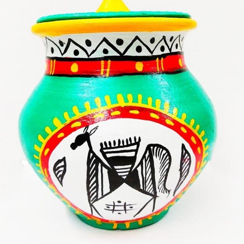 Handmade Clay Pots for Candies and Dry Fruits buy wholesale - company Karru Krafft | India