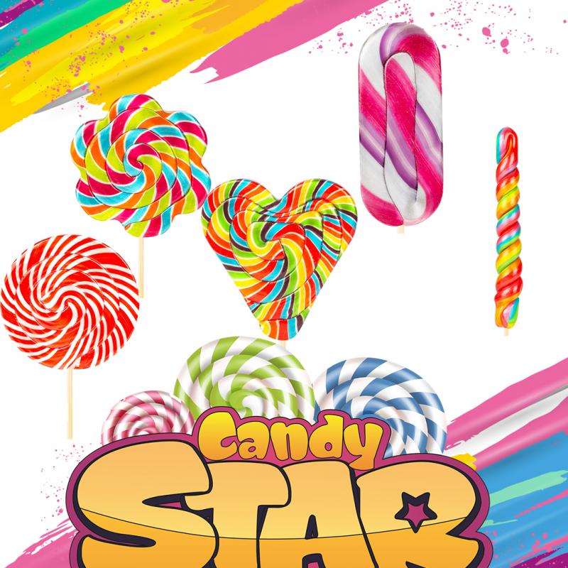 Круглые леденцы на палочке купить оптом - компания Candy Star Lollipop | Турция
