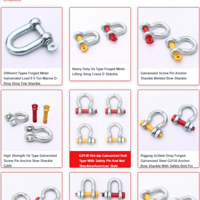 Shackles for Rigging and Connecting buy wholesale - company CHINA HONYUAN MACHINERY CO., LTD | China