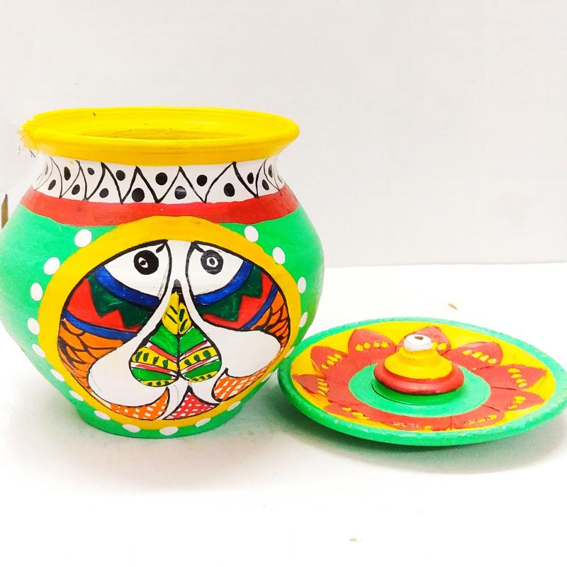@dry fruits pots @Potchirta Painted Pots #clayPots buy wholesale - company Karru Krafft | India