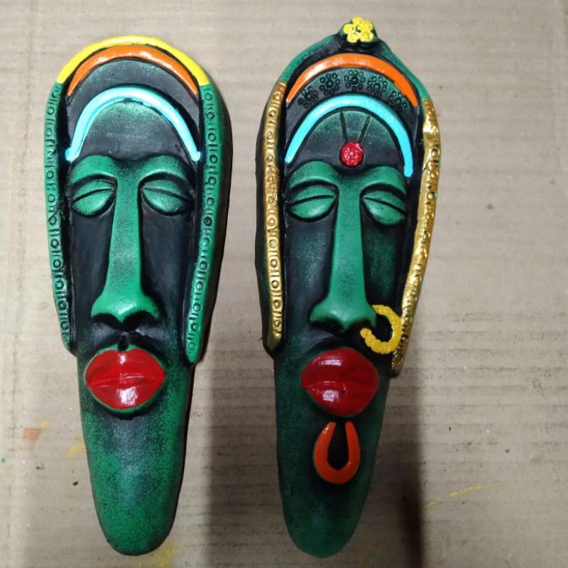 @Clay Mask @Wall Hanging @BuyfromIndia buy wholesale - company THe Handicraft Stores | India