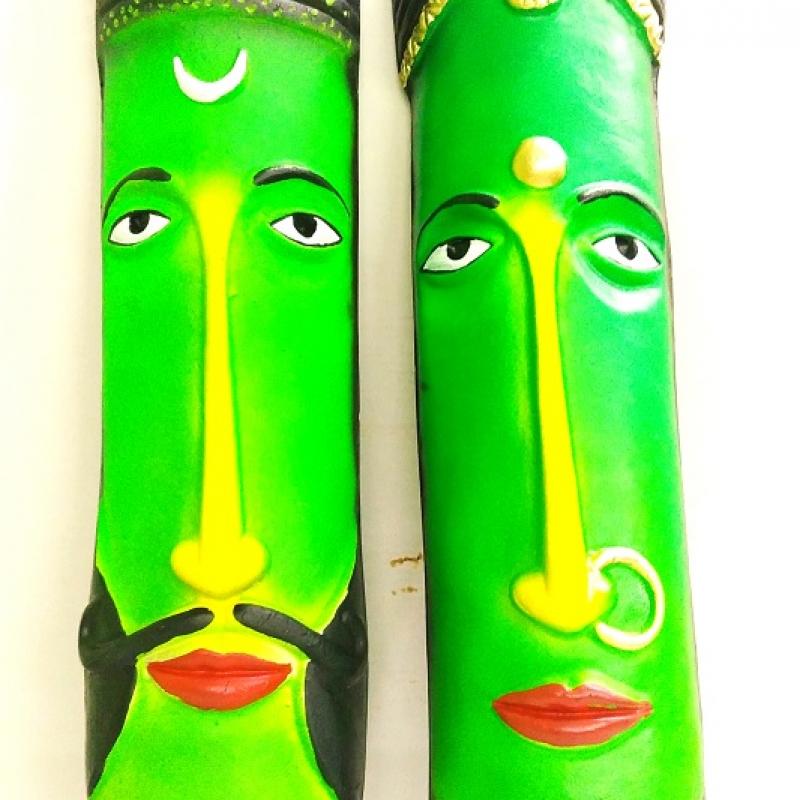 Handmade Terracotta Mask manufacturer exporter купить оптом - компания Karru Krafft | Индия