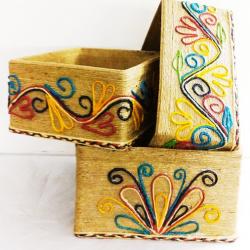 Handmade Jute Threads Storage Containers Manufacturer buy on the wholesale