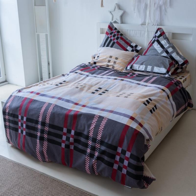 Flannel Bedding Set Burgundy Cell buy wholesale - company ООО 