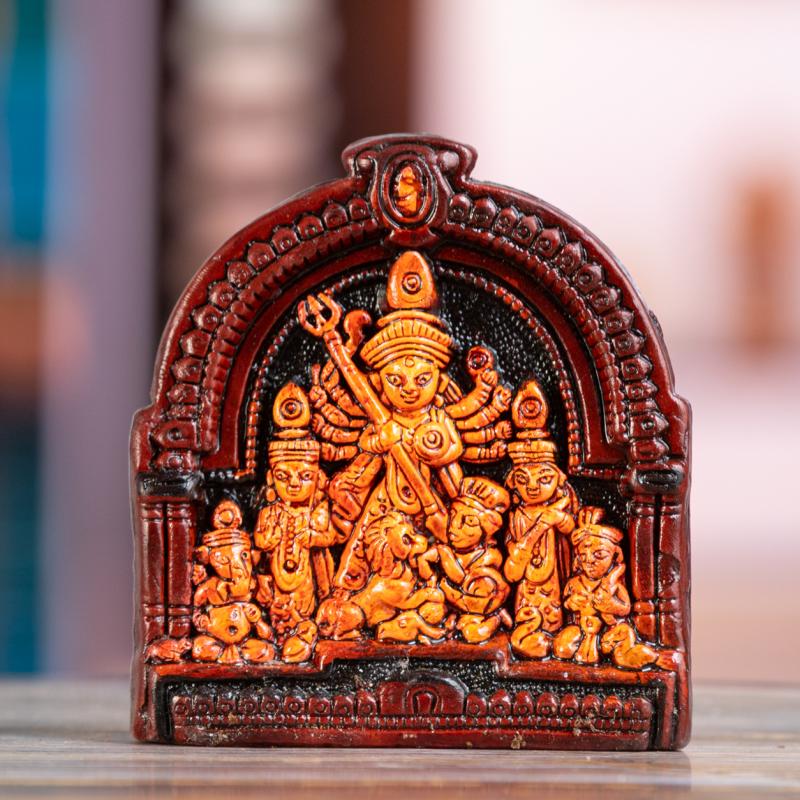Terracotta Durga with Family for Festive Decor & Corporate Gifts  buy wholesale - company THe Handicraft Stores | India