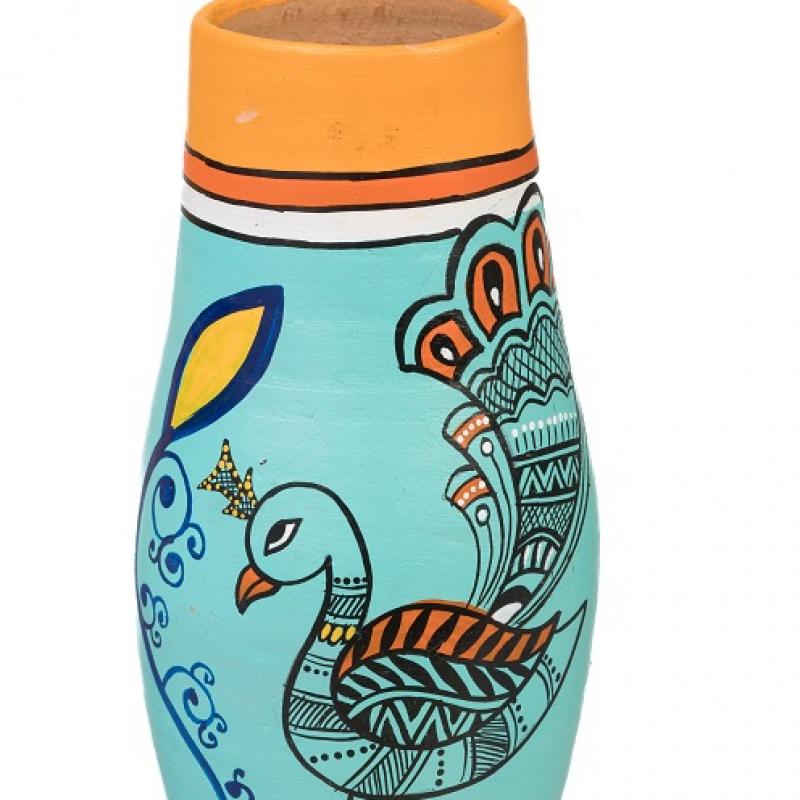 Handcrafted Terracotta Traditional Painted Flower Vases for Indoor Home Decorations buy wholesale - company The Handmade India Online Stores | India