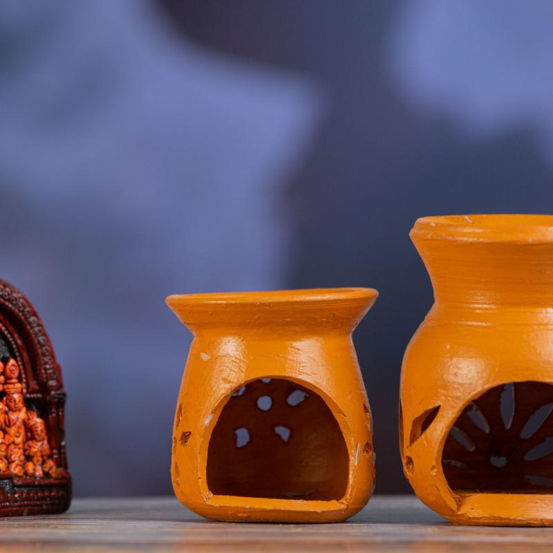 Hand Grown Clay Diya for Festive Decor & Home Decor buy wholesale - company Karru Krafft | India