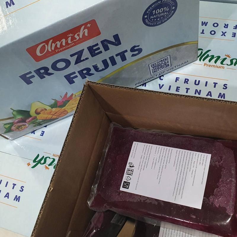 Frozen Puree Dragonfruit from factory of Vietnam buy wholesale - company Olmish Asia Food Co.Ltd | Vietnam