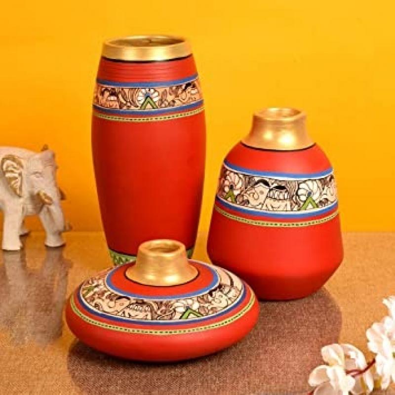 Natural River Clay Pot Set Manufacturer Exporter buy wholesale - company THe Handicraft Stores | India