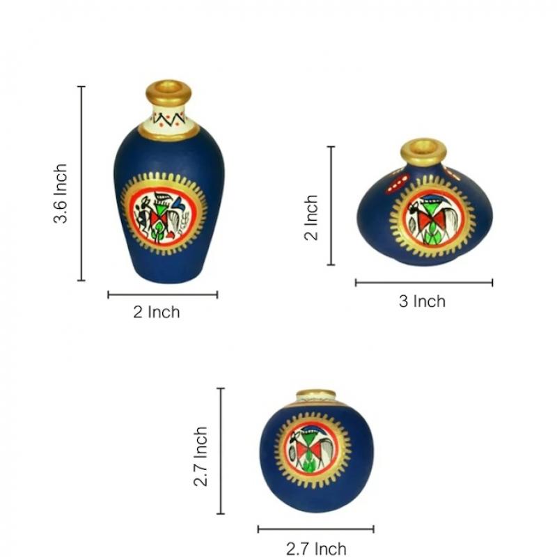 Decorative Pot set of 3 for Valentine Gifting  buy wholesale - company ArtiKart dotin | India