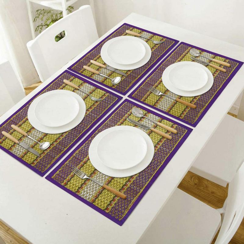 Handloom Korai Pai TableMat set of 4 buy wholesale - company Manmayee Handicrafts | India