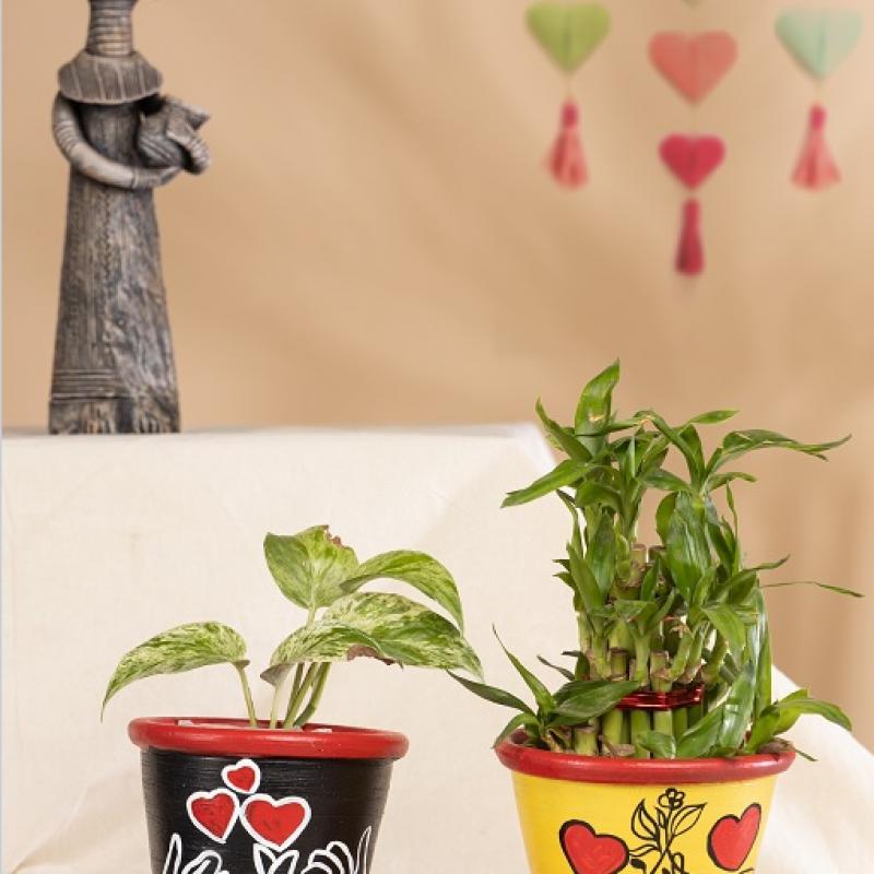 Glamorous Valentine Planter fashion quotient today buy wholesale - company Manmayee Handicrafts | India