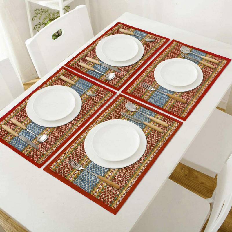 Natural RiverGrass 4 Seater Dining Table PlaceMats manufacturer купить оптом - компания Manmayee Handicrafts | Индия