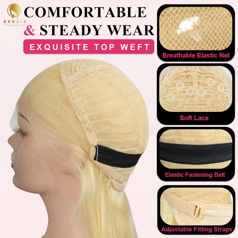  613 Straight frontal lace Wig Skin Melt Invisible  купить оптом - компания Guangzhou rongxin hair products co.ltd. | Китай