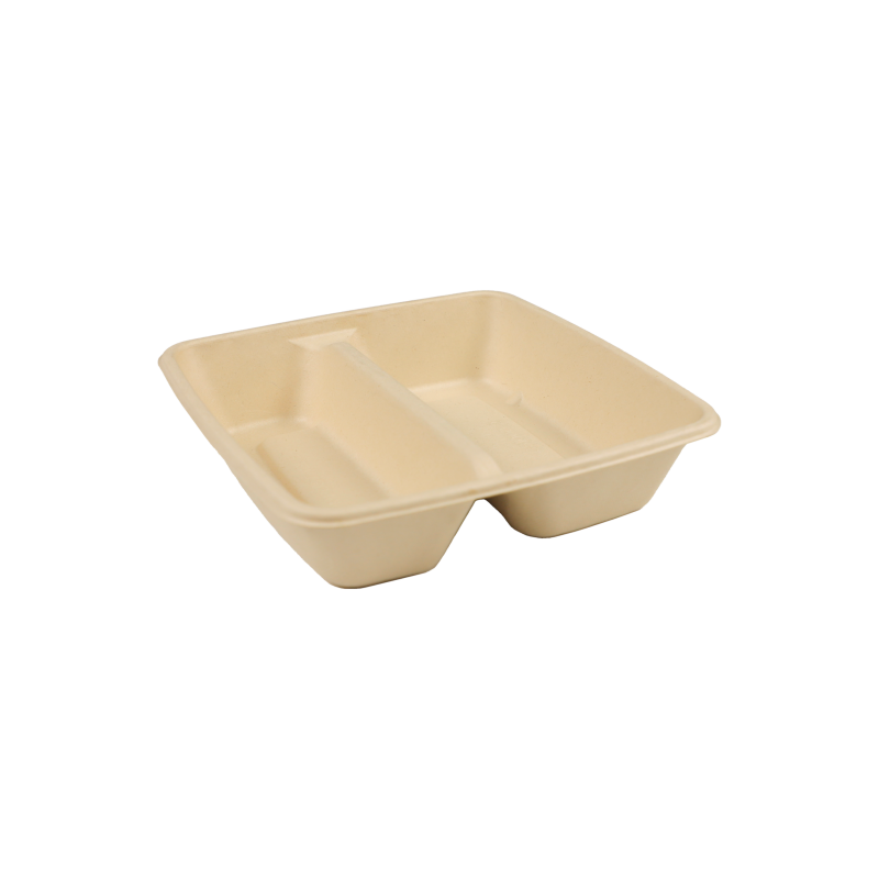 Biodegradable Fiber Pulp Square Lunch Bento Box buy wholesale - company Foshan Harvest Packaging Co., LTD | China