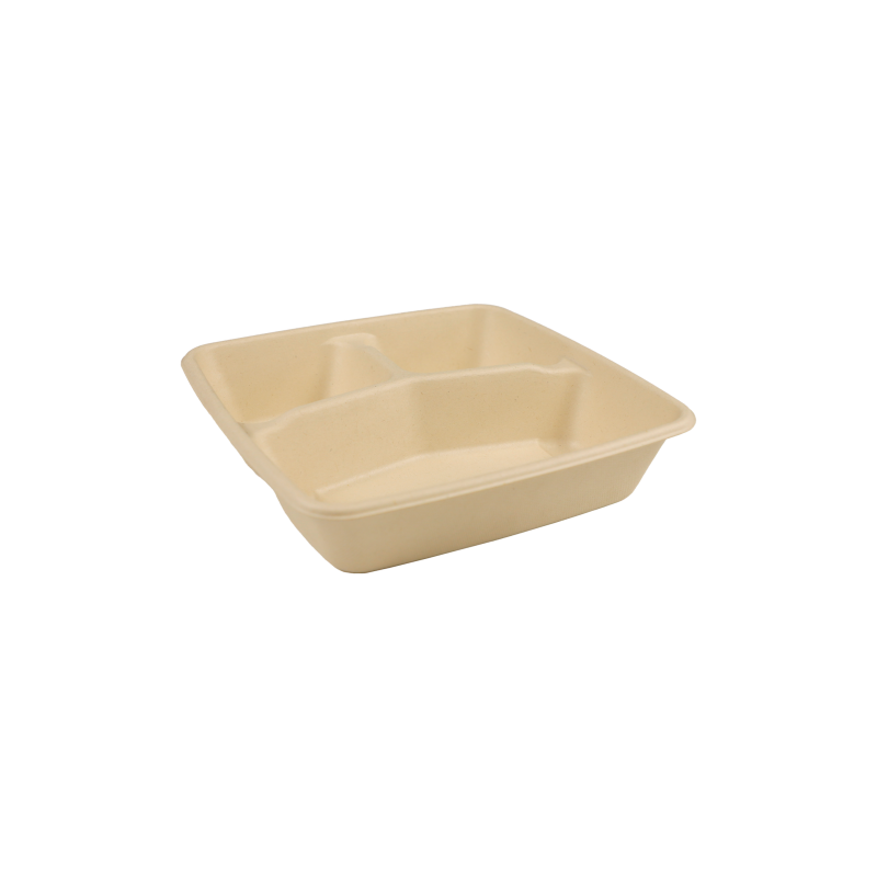 Biodegradable Fiber Pulp Square Lunch Bento Box buy wholesale - company Foshan Harvest Packaging Co., LTD | China