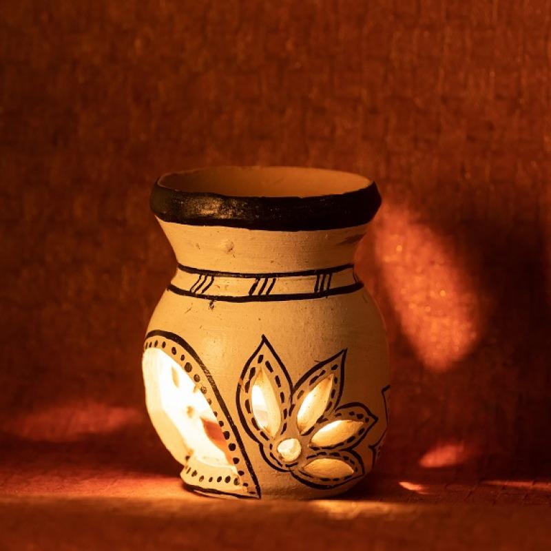 Handpainted Kapoor/Loban Burner with diya Manufacturer buy wholesale - company The Handmade India Online Stores | India
