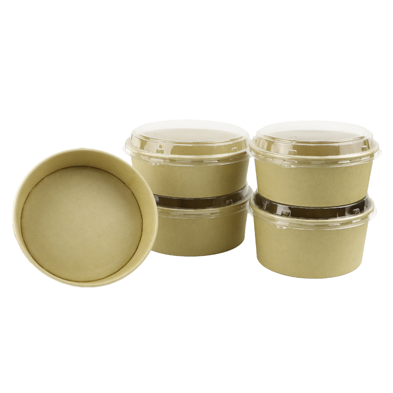 Kraft Paper Food Bowl With Lid купить оптом - компания Foshan Harvest Packaging Co., LTD | Китай
