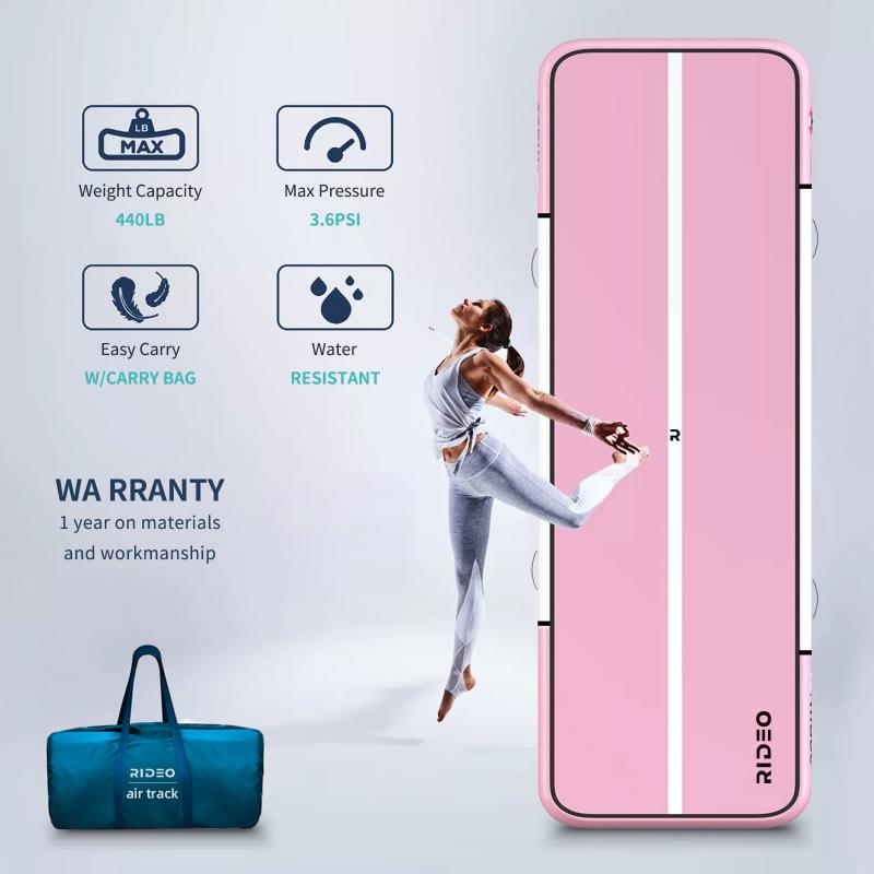 RIDEO Premium Inflatable Air Track Gymnastics Tumbling Mat Incl Electric Pump Bag in Pink купить оптом - компания TYHY Pty Ltd(RIDEO) | Австралия