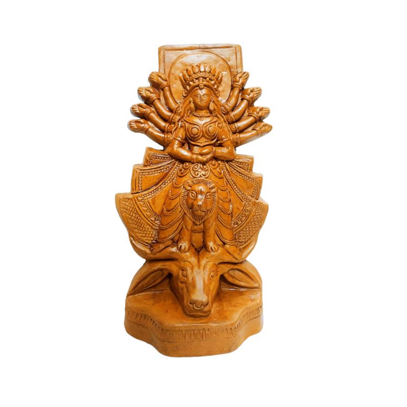 Handcrafted Terracotta Durga Status manufacturer exporter wholeseler for Home Decoration buy wholesale - company Karru Krafft | India