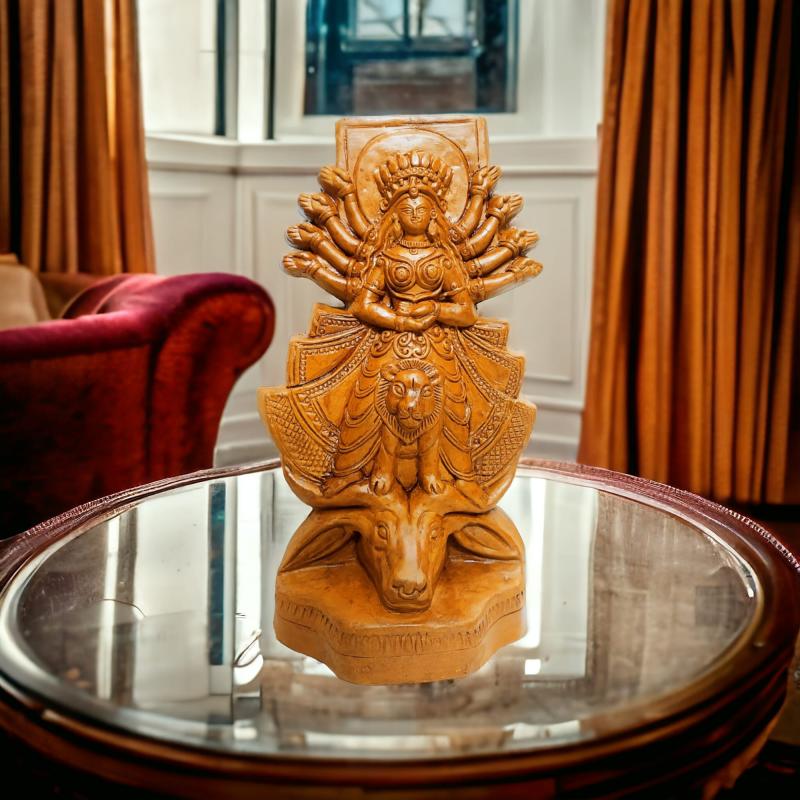 Handcrafted Terracotta Durga Status manufacturer exporter wholeseler for Home Decoration купить оптом - компания Karru Krafft | Индия