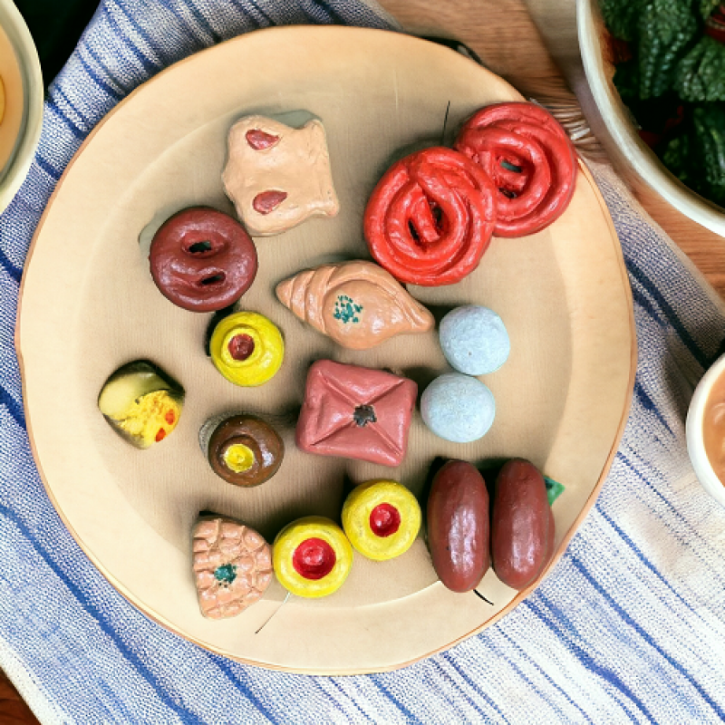 Miniature Terracotta Sweets for home decor, children play, Kids Toy manufacturer exporter wholeseler купить оптом - компания Karru Krafft | Индия