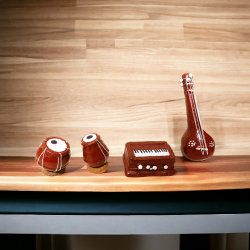 Handmade Miniature Terracotta Musical Instruments Home Decor manufacturer exporter wholeseler купить оптом