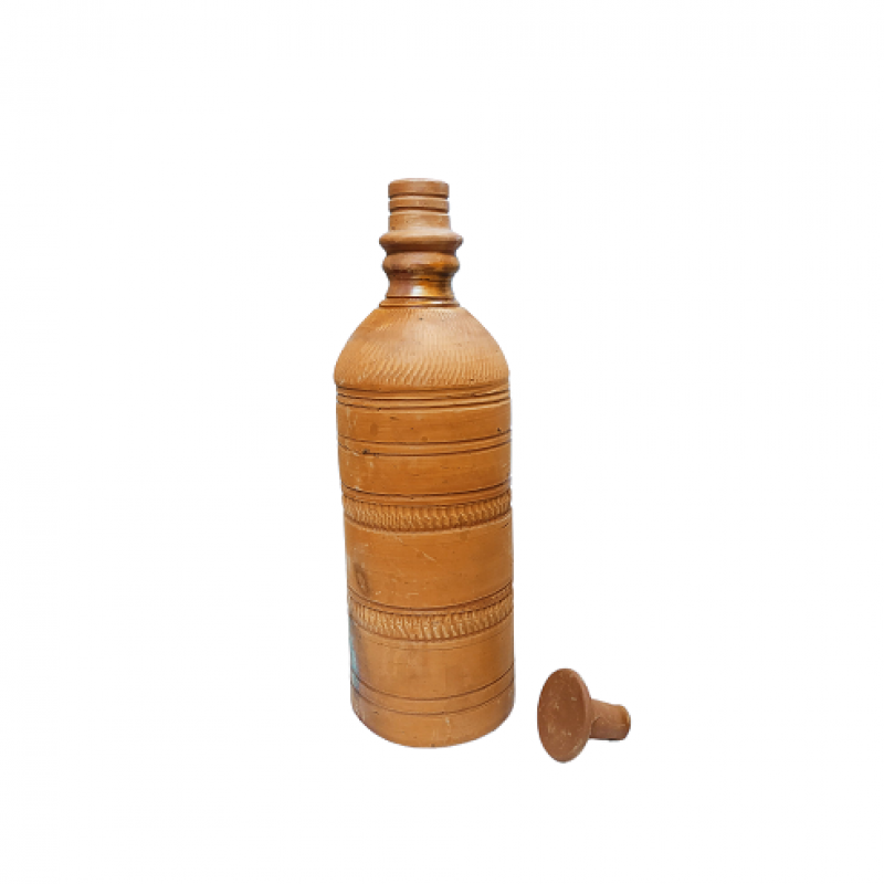 Handmade Mitti ki Water Bottle, Clay Water Bottle, Terracotta Bottle Manufacturer Exporter Wholesaler  buy wholesale - company Karru Krafft | India