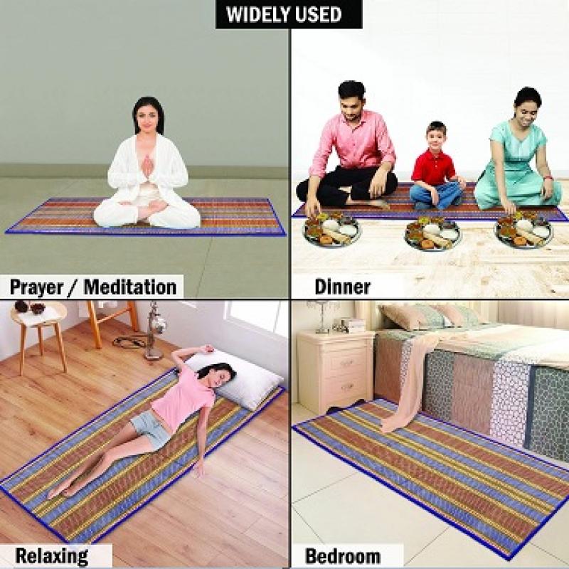 Handloomed Natural Korai Grass Yoga Mat, Prayer Mat, Floor Mat Manufacturer Exporter Wholesaler купить оптом - компания Karru Krafft | Индия