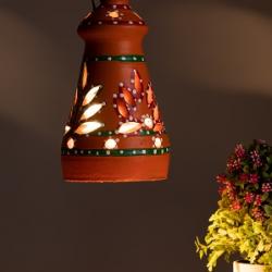 Handpainted Terracotta Hanging Lamp Manufacturer Exporter Wholesaler, Housewarming Gifting lamp buy on the wholesale