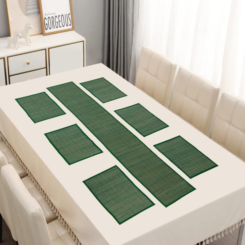 Ecofriendly Natural Korai Grass Table Mat set manufacturer wholesaler exporter купить оптом - компания Manmayee Handicrafts | Индия