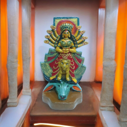Earthen Maa Durga idol for Navaratri, Clay Durga Manufacturer Wholesaler Exporter buy on the wholesale