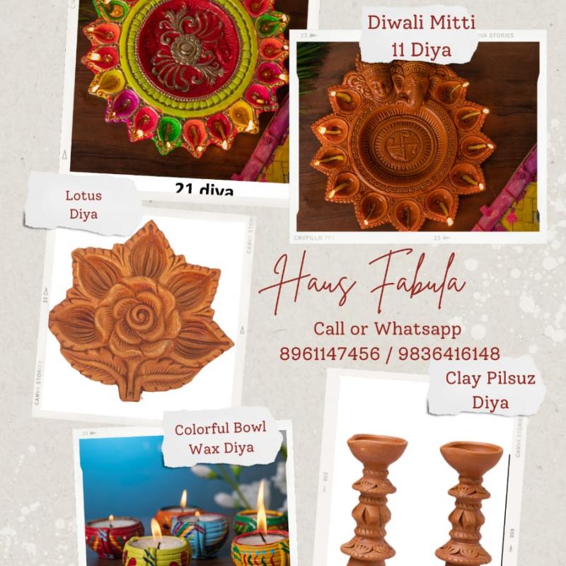 Handcrafted Clay Diya for Home Decoration Diwali Decoration Mitti ke Diya Manufacturer Exporter Wholesaler  buy wholesale - company THe Handicraft Stores | India