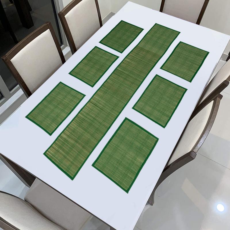 Versatile Organic Korai Grass Table Mat set Manufacturer Wholesaler Exporter купить оптом - компания The Handmade India Online Stores | Индия