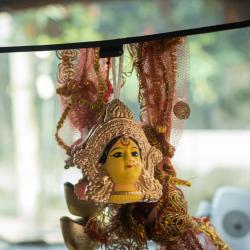 Eco-friendly Miniature Durga Maa Face for Car Decor Manufacturer Exporter Wholesaler  buy on the wholesale
