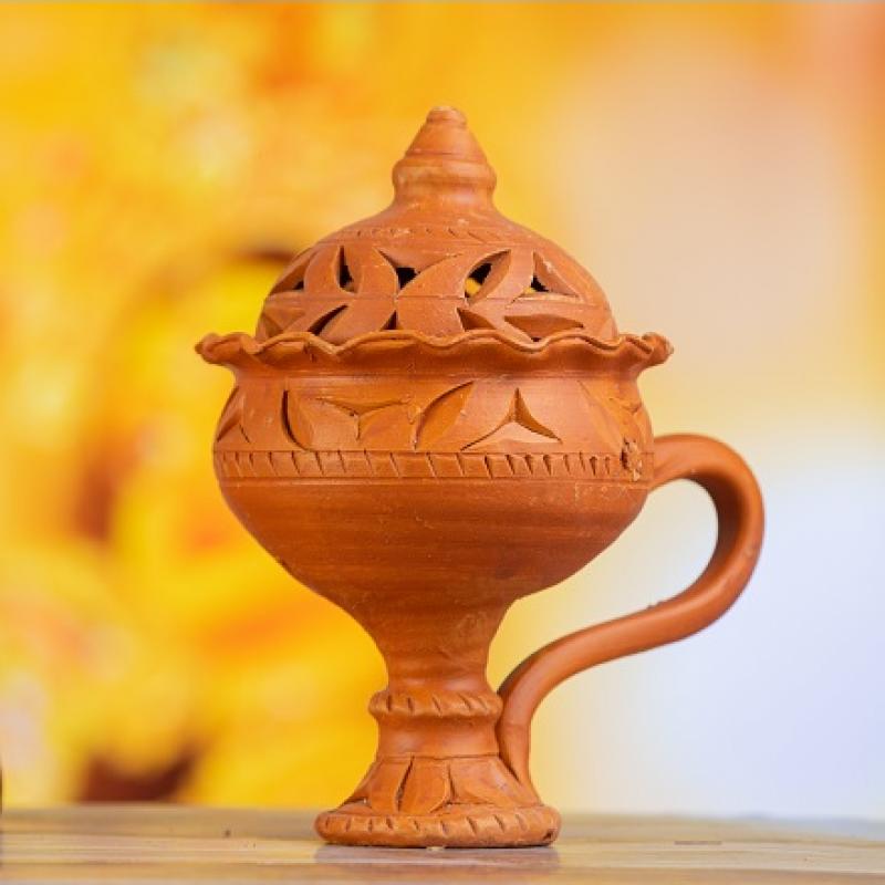 Handcurving Terracotta Guggal Loban Dhuni Dhup Burner Manufacturer Exporter Wholesaler  купить оптом - компания ArtiKart dotin | Индия