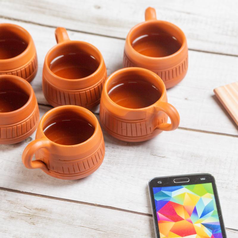 Wheel Throwing Terracotta Microwave Safe Tea Cup Manufacturer Exporter Wholesaler купить оптом - компания ArtiKart dotin | Индия