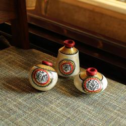 Festival Decoration Warli Pot set Manufacturer Exporter Wholesaler Handpainted Terracotta Corporate Gifting 