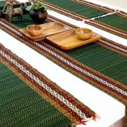 Cheerful Colors for Festival Handmade Korai Grass Table Runner set Manufacturer Exporter Wholesaler buy on the wholesale