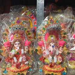 Handcrafted terracotta Ganesh Laxmi idols for Diwali Manufacturer Exporter Wholesaler