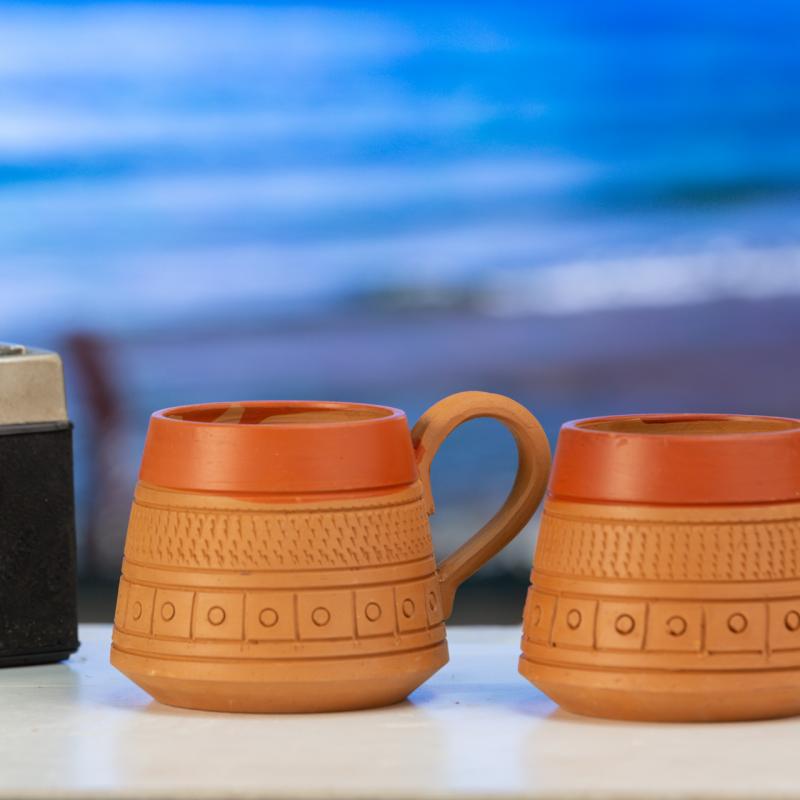 Every Morning Need Terracotta 200ml Reusable Coffee Mug Manufacturer Exporter Wholesaler  купить оптом - компания Karru Krafft | Индия